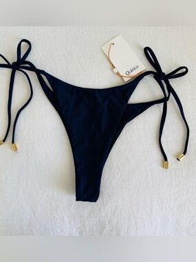 Quince Italian Side Tie Swimwear Bikini Bottom Sz. M